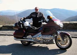 Dr David Appleby with his Honda Gold Wing 1800